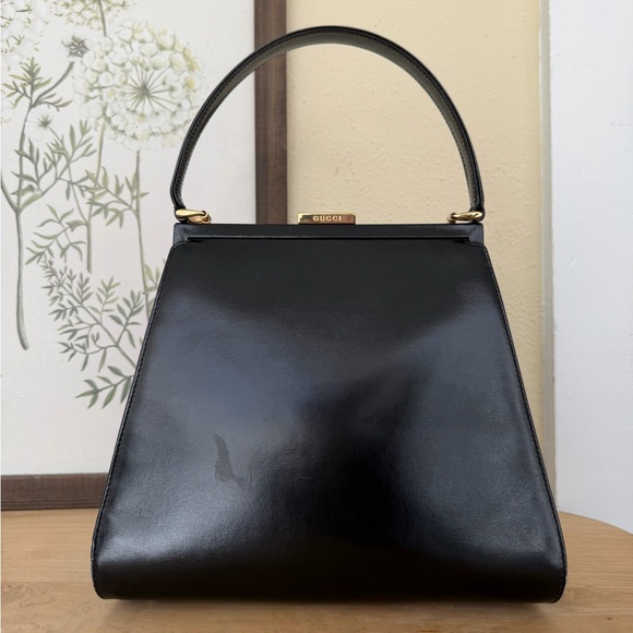 Gucci Handbags - Gucci Black Leather Shoulder Bag
